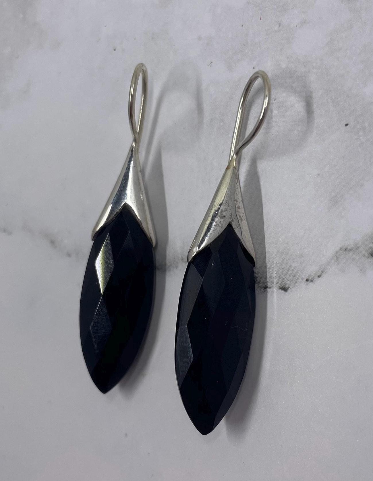 Black Onyx 925 Sterling Silver Earrings