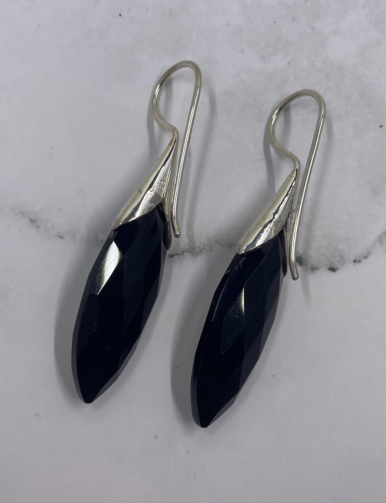 Black Onyx 925 Sterling Silver Earrings