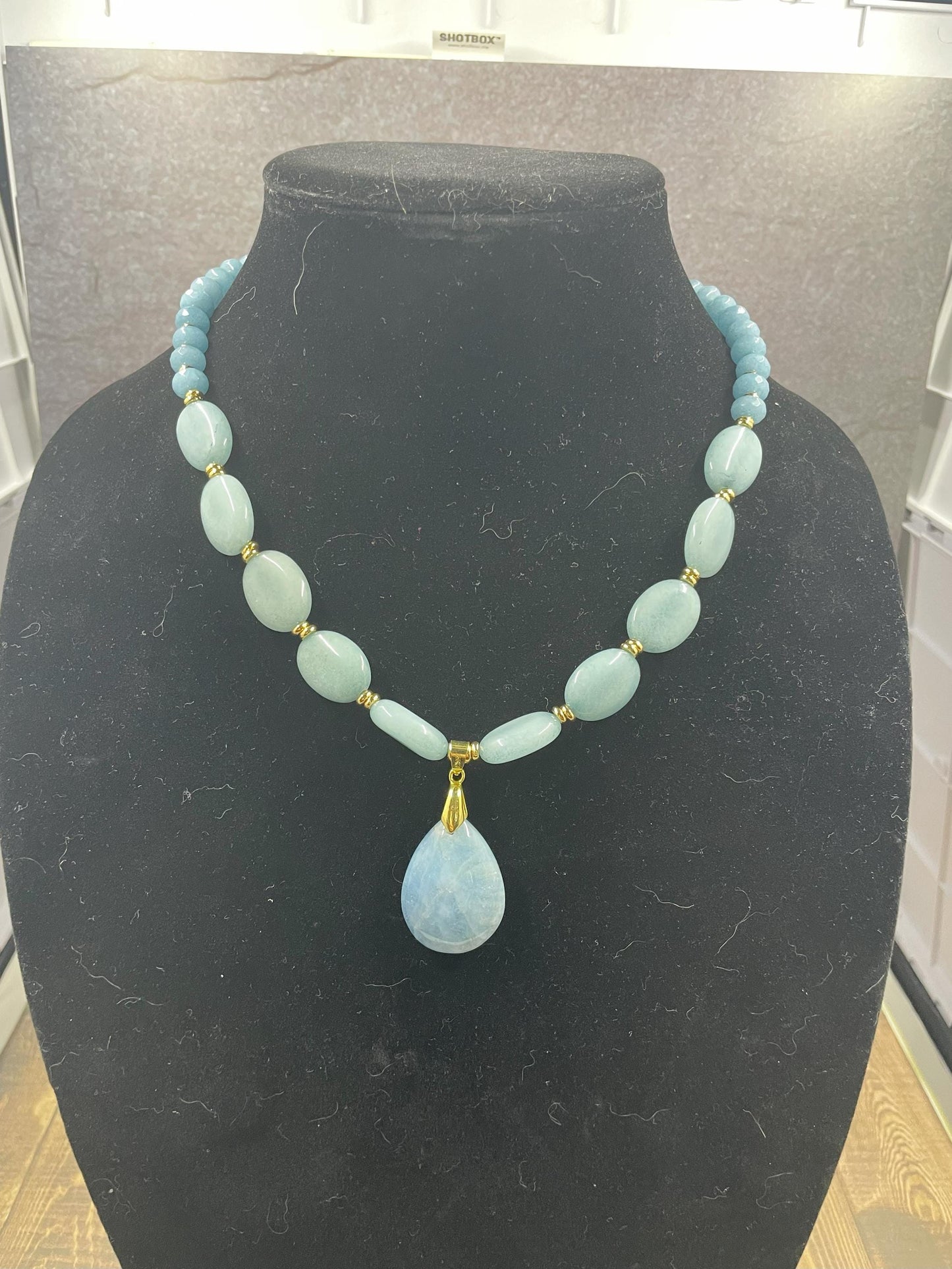 Aquamarine Gemstone Necklace, Gift for Her