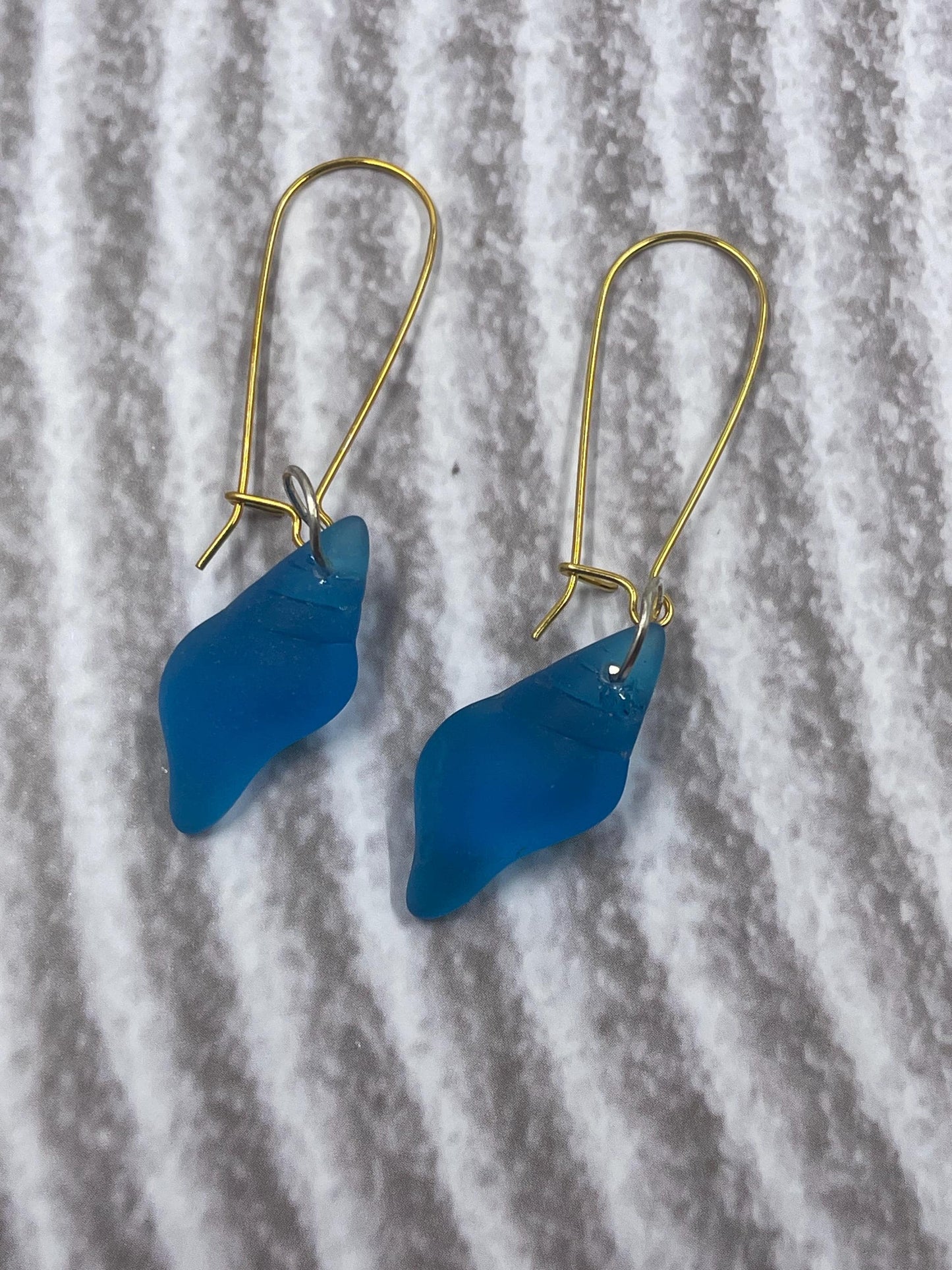 Aqua Blue Sea Glass Earrings, Pacific Blue Beach Glass, Beach Jewelry